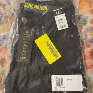 Lee Extreme Motion Jeans Men's 30x30 Slim Fit Straight Leg Black Jeans NWT